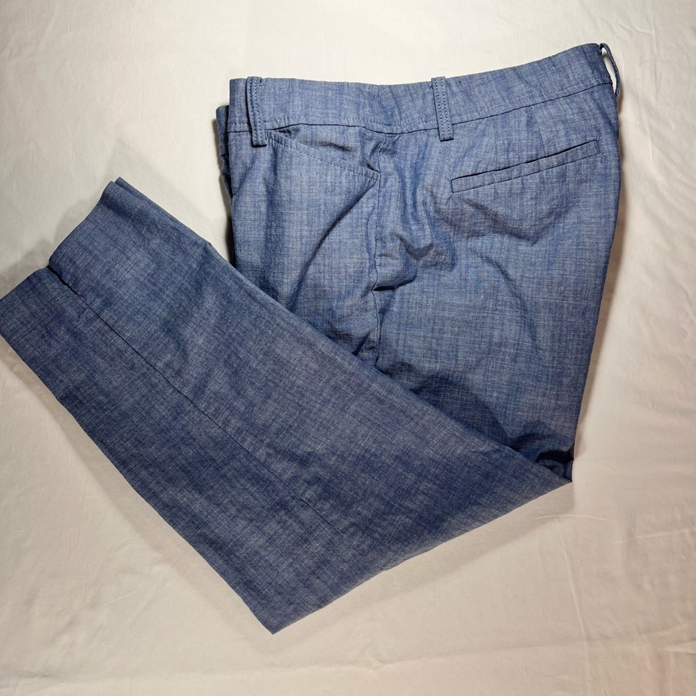 Talbots Light Blue Chambray Cropped Pants